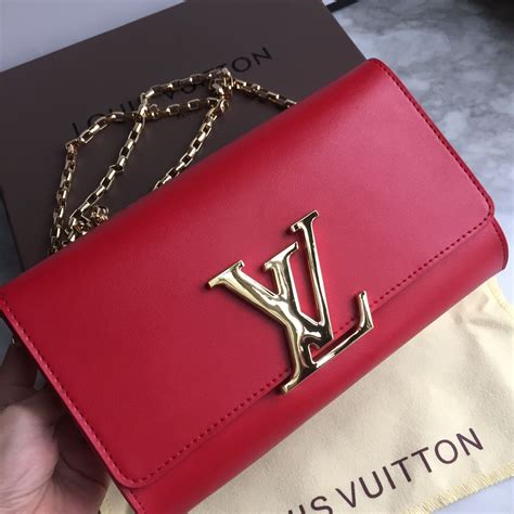 louis vuitton clutch bag red|More.